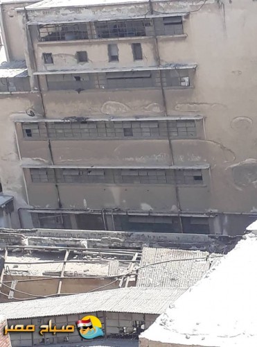 بالصور انهيار اجزاء من شركة ستيا بمنطقة سموحة فى الإسكندرية