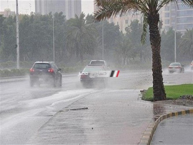 سقوط أمطار خفيفة فى عدة مناطق بالإسكندرية الآن