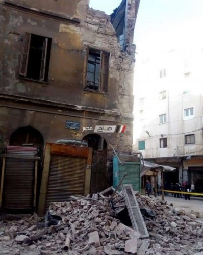 سقوط أجزاء من مبنى محكمة بحى الجمرك في الإسكندرية