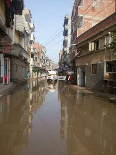 شفط مياه الامطار من شوراع دمياط بعد موجة الطقس السيئ
