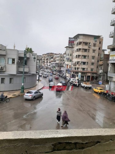 سقوط أمطار خفيفة على محافظة دمياط وإنخفاض ملحوظ في درجات الحرارة