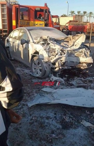 صور حادث أتوبيس مدرسة خاصة في الإسكندرية