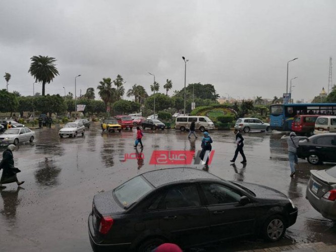 طقس الإسكندرية الآن فيديو هطول أمطار غزيرة مصحوبة ببرد على عدة مناطق