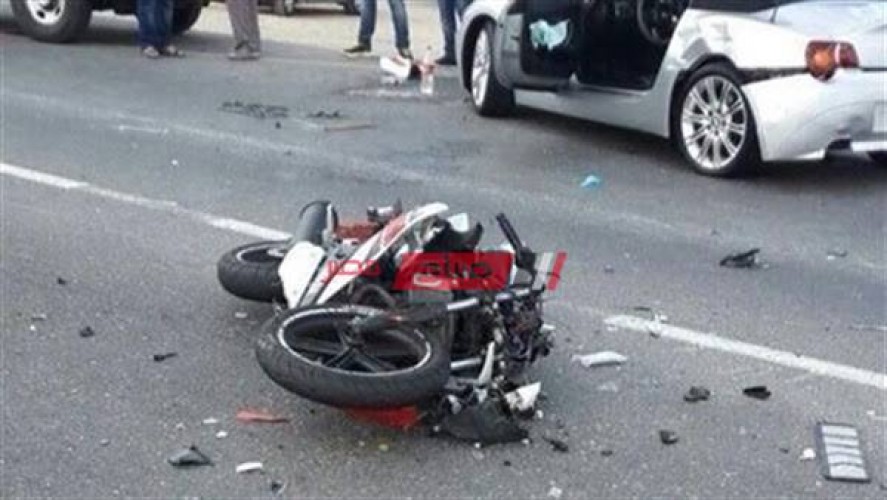 إصابة طالبة بإصابات خطيرة جراء حادث دراجة بخارية بدمياط