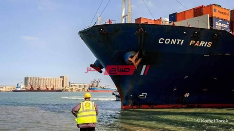 ميناء دمياط يستقبل 10 سفن حاويات وبضائع عامة وتستقبل 360 طن خشب