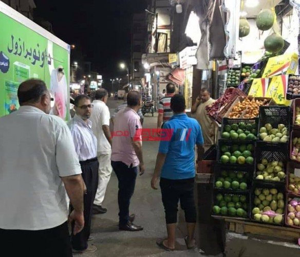 حملة مكبرة بمدينة السرو في دمياط للتأكد من إغلاق المحلات في مواعيدها