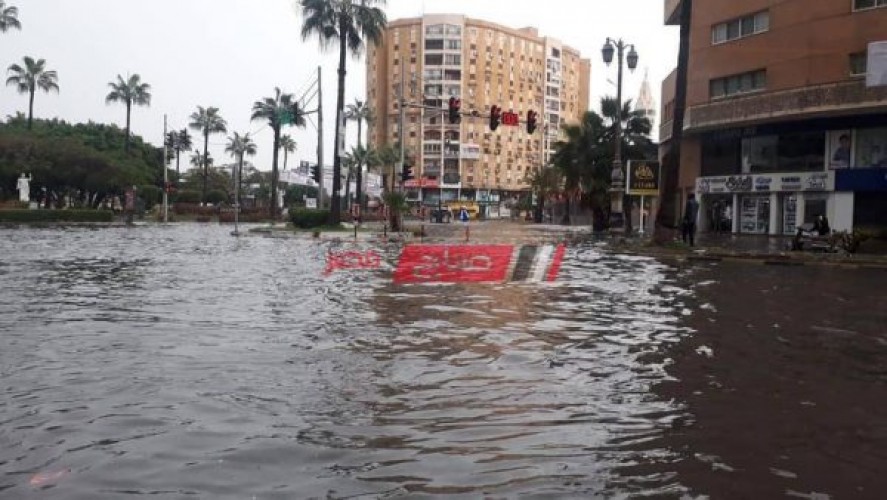 الطقس في الإسكندرية الآن: ارتفاع منسوب المياه بسبب هطول الأمطار الغزيرة
