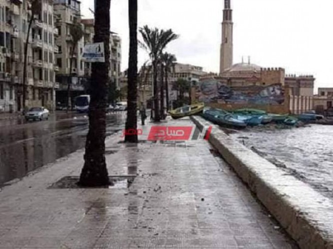 تساقط أمطار خفيفة علي عدة مناطق شرق ووسط الإسكندرية