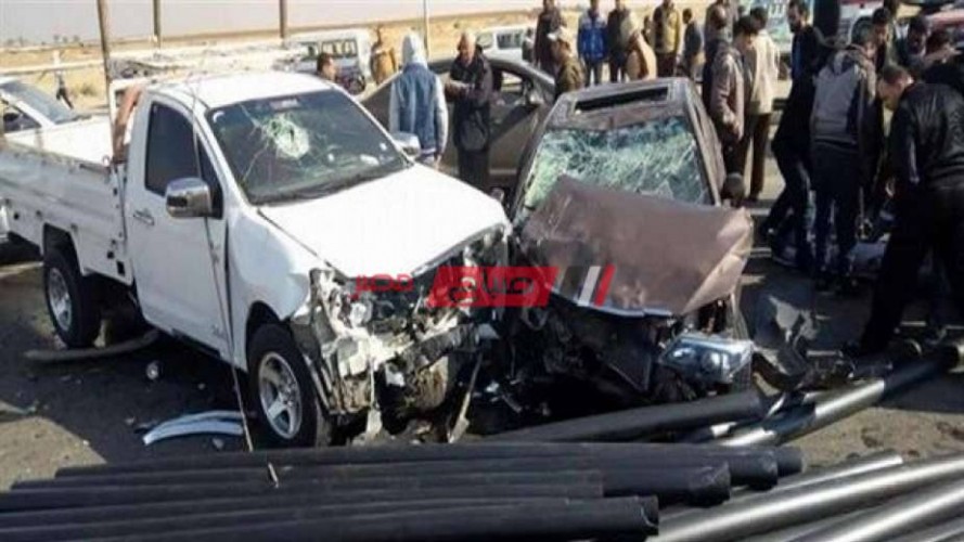 مصرع مواطن وإصابة 7 أخرين إثر حادث تصادم 4 سيارات طريق الإسماعيلية الصحراوى