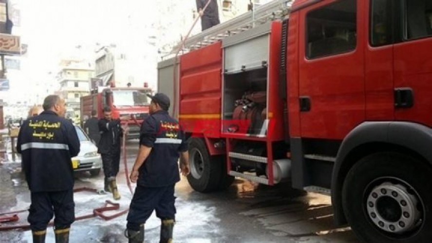 إصابة طفلان جراء حريق بمنطقة الوراق