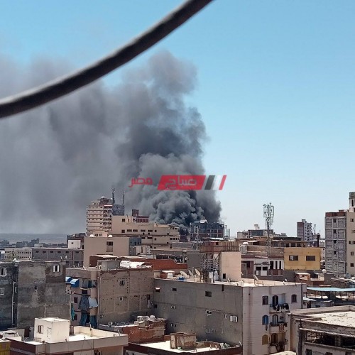 نشوب حريق في منطقة الحضرة الجديدة بمحافظة الإسكندرية – صور