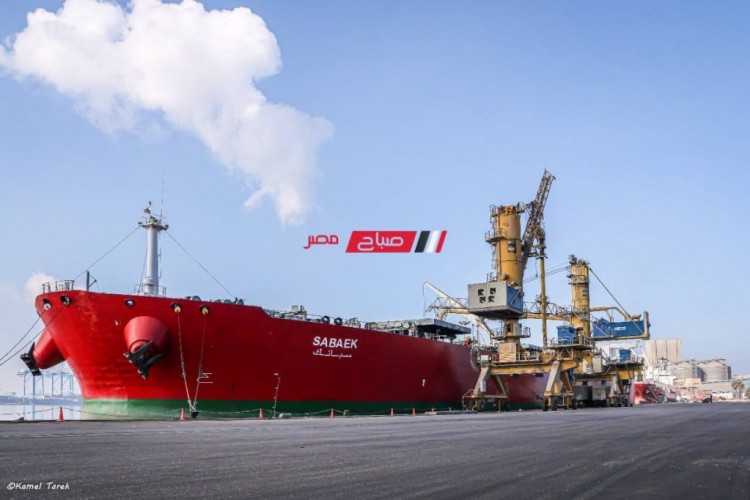 تصدير 133 طن اسمنت و 1167 طن رمل عبر ميناء دمياط خلال 24 ساعة