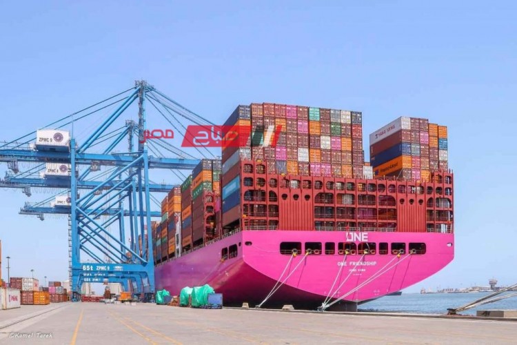 تصدير 11 الف طن بضائع متنوعة عبر ميناء دمياط خلال 24 ساعة