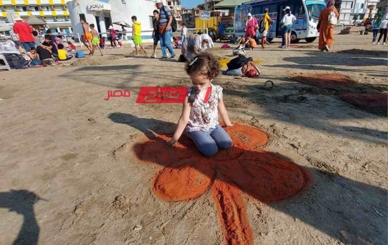 ختام فعاليات مهرجان الرسم على الرمال بشاطئ 63 في رأس البر