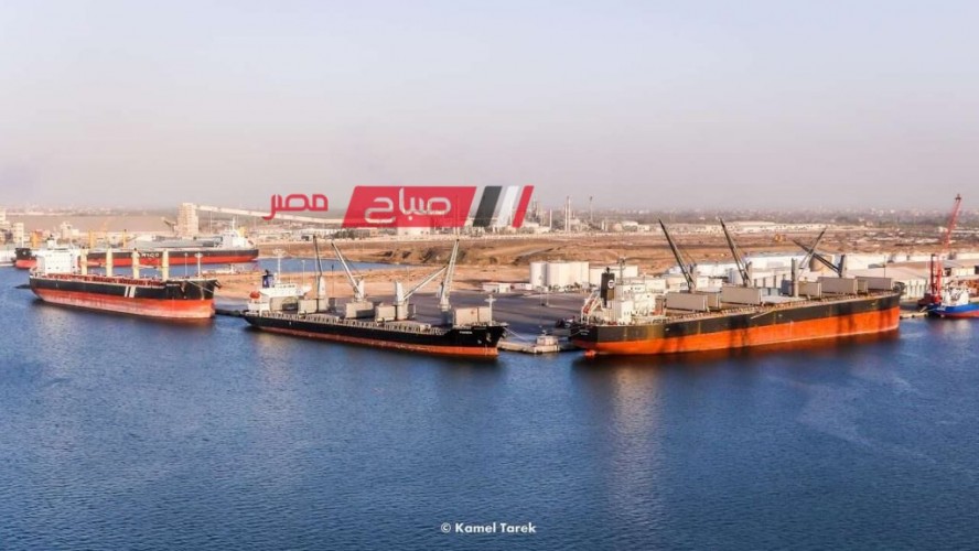 تصدير 4046 طن يوريا و 2100 طن رمل عبر ميناء دمياط خلال 24 ساعة