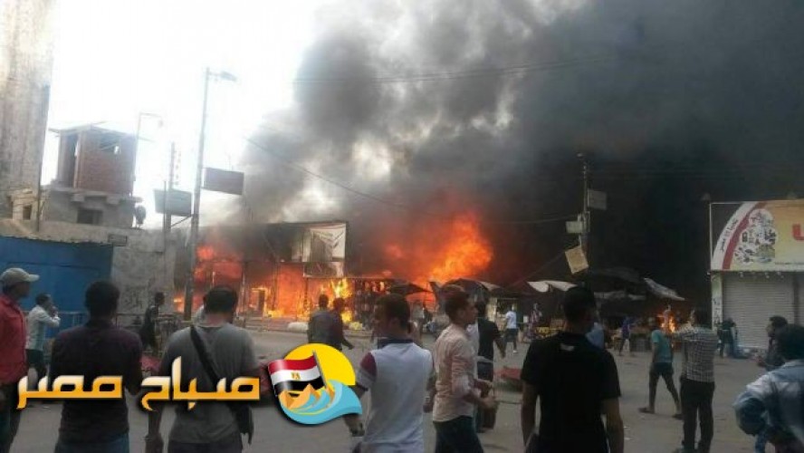 رئيس مدينة بنها: المعرض السورى المحترق مخالف وصادر له قرار إزالة