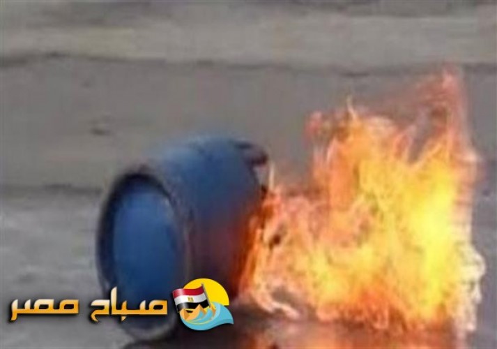 انفجار أسطوانة بوتاجاز بكلية التربية النوعية بجامعة المنيا
