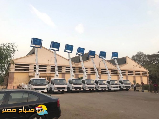 محافظة القليوبية تستلم 7 سيارات برج كهرباء