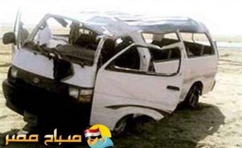 بالاسماء حادث انقلاب سيارة ميكروباص يسفر عن اصابة 10 فى بنى سويف