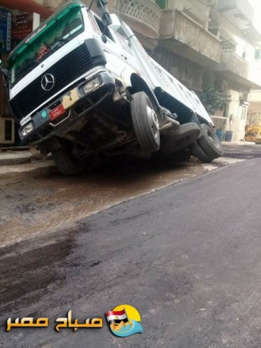 إصابة مواطن فى حادث تصادم سيارة نقل بكوبري أبو الخير فى الإسكندرية