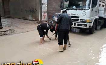 بالصور.. غرق شوارع غرب الاسكندرية بسبب نوة الفيضة