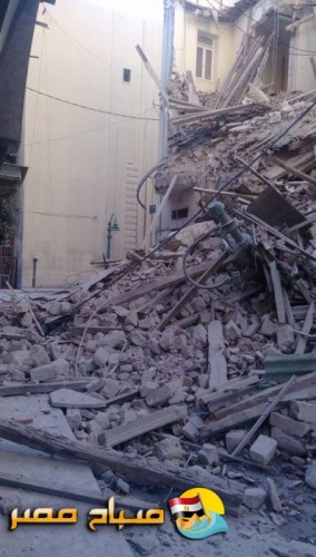 انهيار عقار من 6 طوابق بمنطقة كرموز فى الاسكندرية