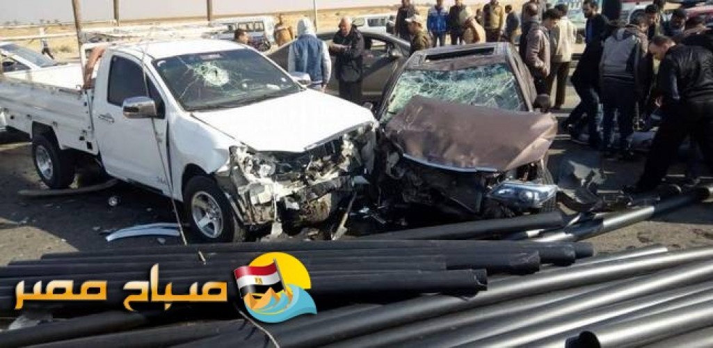 مصرع وإصابة 3 أشخاص في حادث تصادم على طريق الإسكندرية – القاهرة الصحراوي