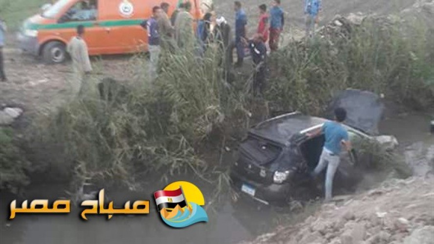 مصرع وإصابة 3 طلاب في انقلاب سيارة في مياه ترعة بسوهاج