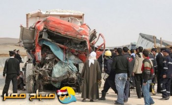 مصرع وإصابة 3 أشخاص في حادث انقلاب على الطريق الصحراوي بسوهاج