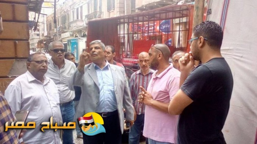 حملات إزالة إشغالات مكبرة بحي الجمرك بالاسكندرية