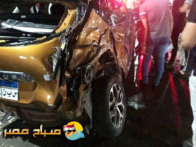 اصابة شخص في حادث تصادم مروع بين سيارة ملاكي و مقطورة على طريق دمياط الجديدة – دمياط