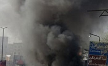 9 مصابين فى حادث انفجار سيارتين بكوبري أكتوبر