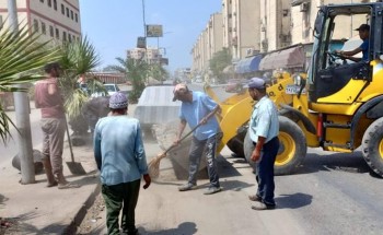 متابعة أعمال النظافة اليومية ورفع القمامة بمختلف أحياء محافظة بورسعيد