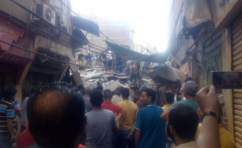 انهيار عقار سكني بمدينة عزبة البرج بدمياط و اصابه العشرات