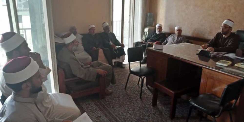 مدير عام الدعوه بمديرية الاوقاف بدمياط يشدد على مديري الإدارات و المفتشين إثبات جميع المساجد