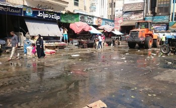 شن حملة مكبرة بالتعاون مع الشرطة على أسواق مدينة راس البر لازالة الاشغالات .. صور