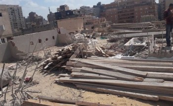 بالصور إيقاف أعمال بناء مخالف بفلمنج فى الإسكندرية