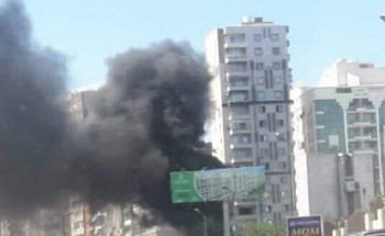 بالصور نشوب حريق فى جراج النقل العام بمنطقة سموحة فى الإسكندرية