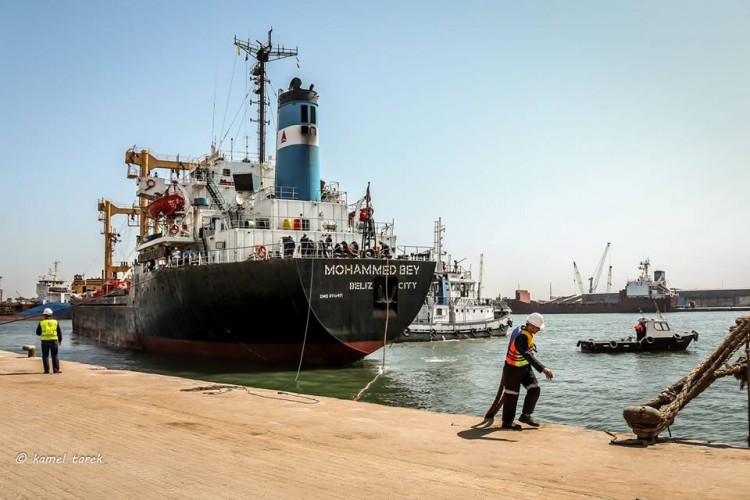 ميناء دمياط يستقبل 12 سفينة بضائع عامة و حاويات و 104 سيارة نقل تغادر بحمولة 5549 طن قمح