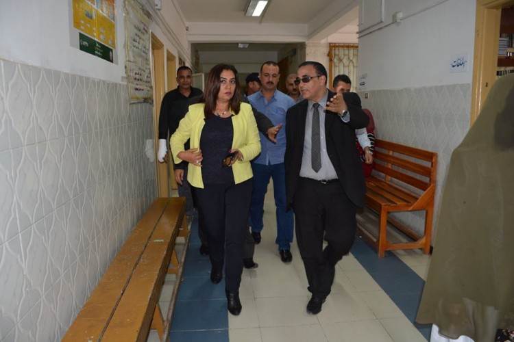 محافظ دمياط تتفقد مستشفى التكامل بالسنانية لمتابعة إجراءات المسح الشامل لفيروس سي