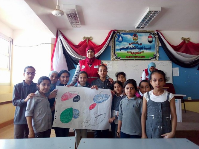 تدريب 43 طالب سوري و 57 مصري بدمياط على برنامج صحة وسلامة بعنوان “نختلف بلا عنف”