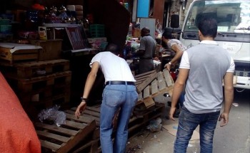بالصور حملات إزالة إشغالات مكبرة بحي الجمرك فى الإسكندرية