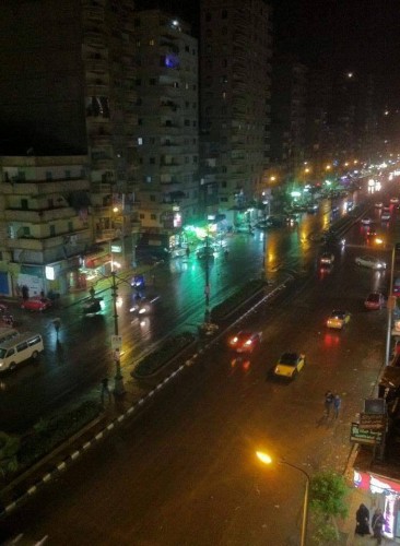 هطول أمطار على الإسكندرية وانخفاض درجات الحرارة فى عدة مناطق