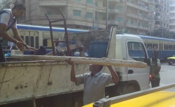بالصور حملات إزالة إشغالات مكثفة بحى شرق فى الإسكندرية