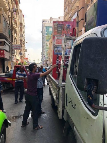 بالصور حملات إزالة إشغالات فى عدة مناطق بحي شرق بالإسكندرية
