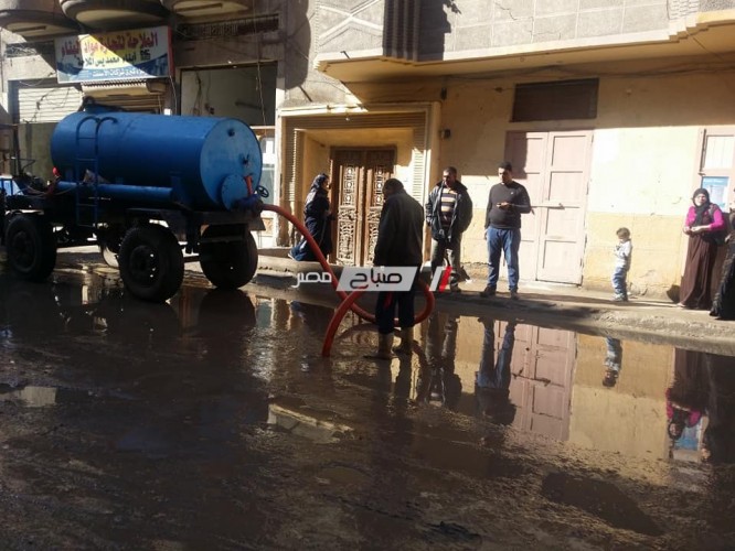 متابعة كسح مياه الأمطار وصيانه صفايات المطر بجميع مدن وقرى محافظة كفر الشيخ