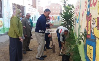 بالصور مدارس عزبة البرج بدمياط تشارك في مبادرة “السيسي” لزراعة مليون شجرة مثمرة