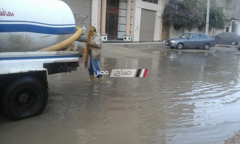 مياه الشرب بدمياط: تجهيز سيارات شفط مياه الأمطار استعدادا للتقلبات الجوية