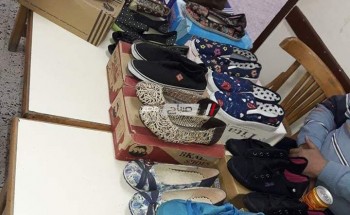 جمعية الهدى النبوى تقدم احذية لطلاب مدارس كفر البطيخ بدمياط لمساعدة اليتامي والفقراء