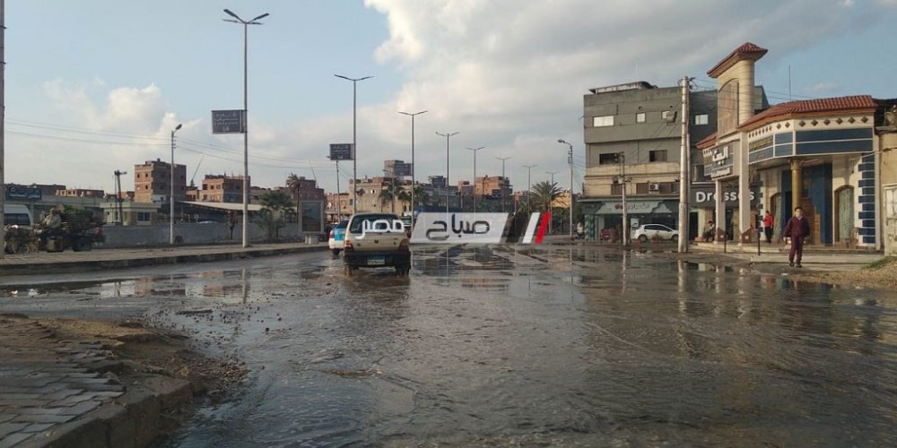 الطقس السيئ يواصل ضرب قرى ومدن محافظة دمياط بأمطار غزيرة